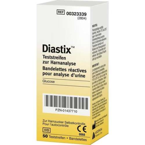 ASCENSIA Diastix reagens csíkok vizeletvizsgálati, szőlőcukor vizsgálat, 50db 34187353