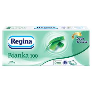 Regina Bianka 100 Aloe Vera papírzsebkendő, 3 rétegű, 100 darabos 90757402 