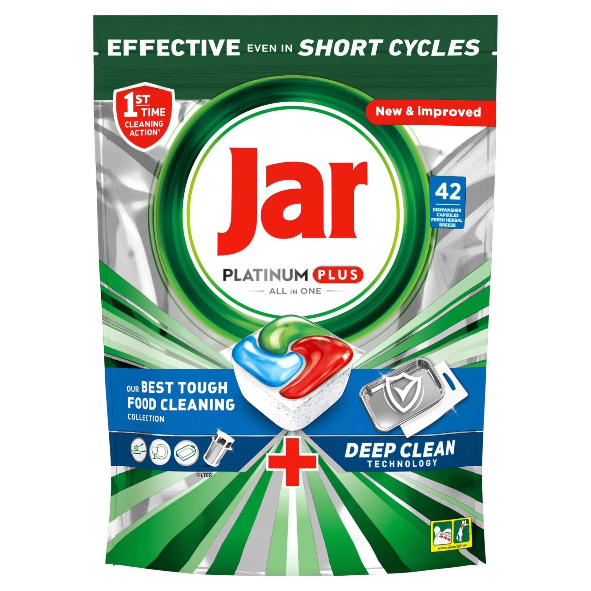 E-shop Jar Platinum Plus All-in-One Washing-up Liquid, Fresh Herbal Bree...