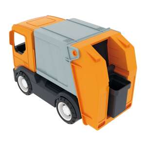 Wader Tech Truck garbage truck toy, orange and black, 26cm - Work machine for children