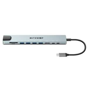 BlitzWolf BW-NEW-TH5 USB Hub 10 in 1 with HDMI, USB-A, RJ45, SD card reader, and PD charging port - USB Hub