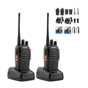 Baofeng BF-888S rádiókészlet, Hatótáv 6 km, 16 csatorna, Fényjelző, füllhallgató, Akkumulátor, Zseblámpa, 2 db, Fekete