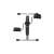 Fitness and rehabilitation mini exercise bike with digital display, for upper and lower body workout, back view