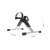Fitness and rehabilitation mini exercise bike, pedal exerciser for legs and arms, foldable, with LCD display, dimensions