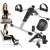 Fitness and rehabilitation mini exercise bike, pedal exerciser for legs and arms, foldable, with LCD display, usage examples