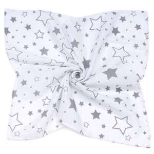 MTT Nagy Textil pelenka (120x120) - Fehér alapon szürke csillagok 34200952 Textil pelenka - Csillag