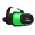 Esperanza EGV300R VR Headset, side view, black and green