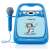 Gogen Maxipes Fík karaoke CD player with microphone, blue