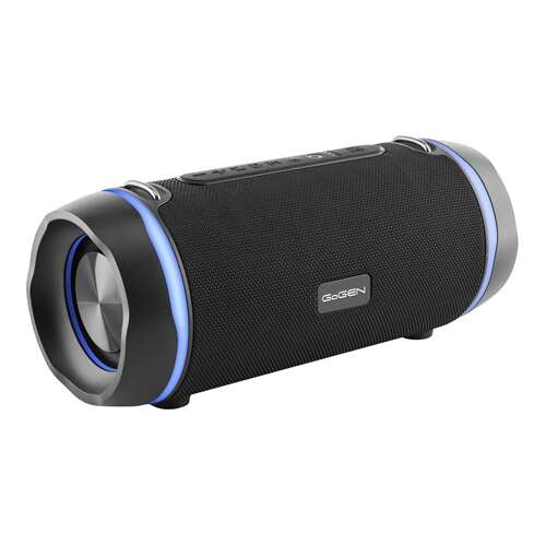 Gogen BPS360 schwarz-grauer Bluetooth-Lautsprecher, schräge Ansicht