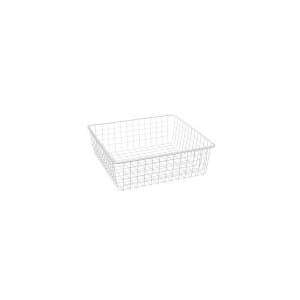 Fehér drótkosár, 536x494x175mm, tároló kosár, szervező, konyhai tároló, fürdőszobai tároló - Gardrób rendszerező