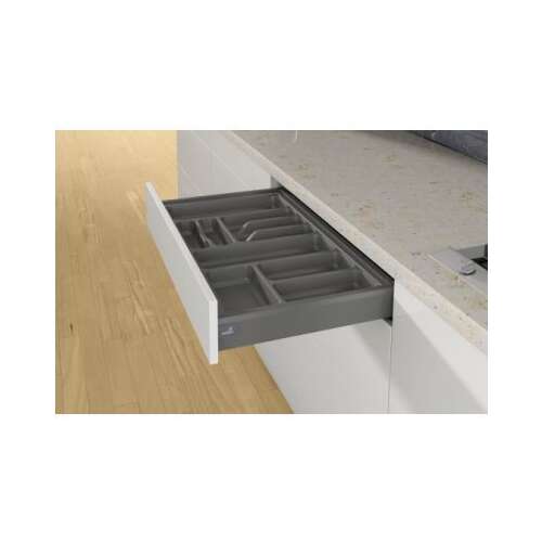 HETTICH OrgaTray 440 evőeszköztartó, antracit színben, 401-450/380-440 mm, fiókrendező - Hettich