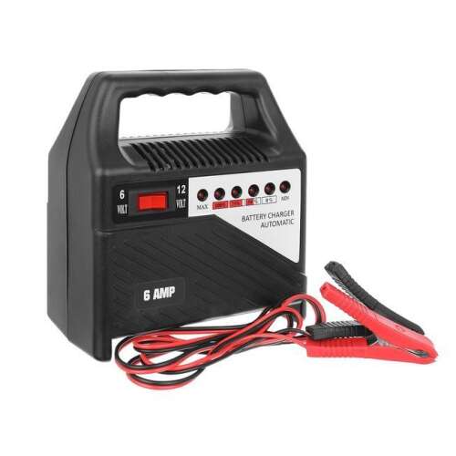 Xtrobb 00011050 12V 6A automatická nabíjačka batérií, čierna