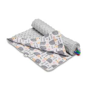 Pătură pentru bebeluși Sensillo cu două fețe 75x100cm - arici gri - Paturici bebe