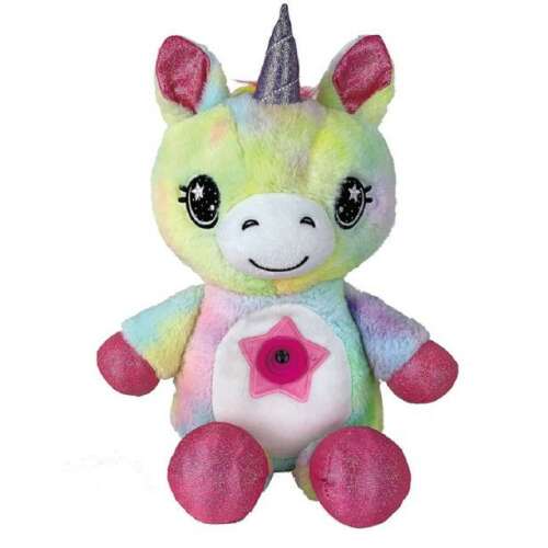 Ölelnivaló Plüss Unikornis – Csillagkivetítős Éjszakai Fény És Játszópajtás Szivárványszínű Csillagos plüss