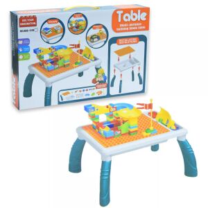 Építőjáték Asztal - 71 Darabos építőkocka asztal kockákkal és csomagolással - JO