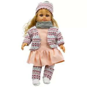 Beszélő-Éneklő Lánybaba - Sapka, Kabát - 38cm