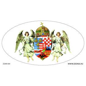 Hungary angyalos címerrel öntapadós  matrica 120x65 mm 89046118 