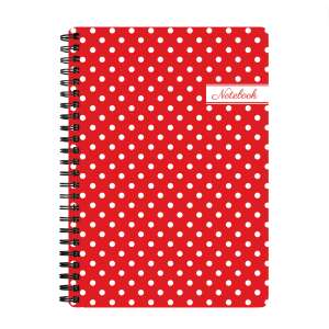 Betűrengeteg Bullet Journal Notesz - A5 - 160 oldal - Piros pöttyös