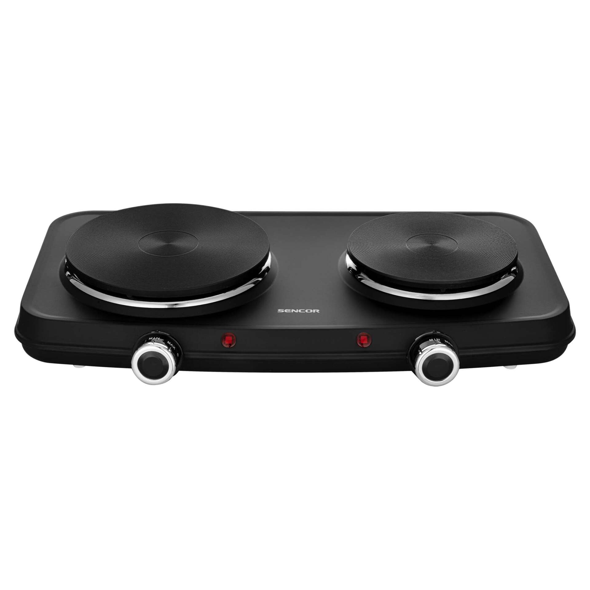 Sencor SCP 2254BK-EUE4 Elektromos főzőlap, 48 cm, 2 főzőzóna, Fekete