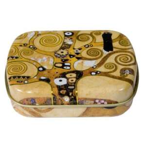 Klimt Tree of Life Metal Box, 6.3x1.8x5.2cm - Kitchen Storage Container