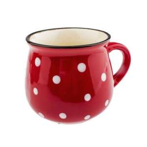 Dakls piros pöttyös kerámia eszpresszó bögre, 75ml - Dakls