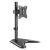 Angled view of Manhattan monitor desk stand, black