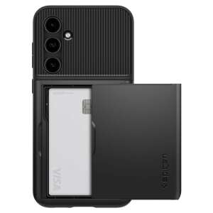 Spigen Slim Armor CS Galaxy S23 FE Schwarze Hülle mit offenem Kartenhalter - Spigen