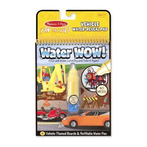 Melissa & Doug Water WOW! Fahrzeug Wasser-Malbuch, Malbuch ohne Kleckern für Kinder - Kinderheft Ausmalen