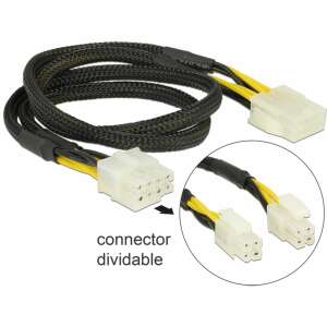 Delock Extension Cable Power 8 pin EPS male (2 x 4 pin) &gt; 8 pin female 44 cm (83653) 89123122 