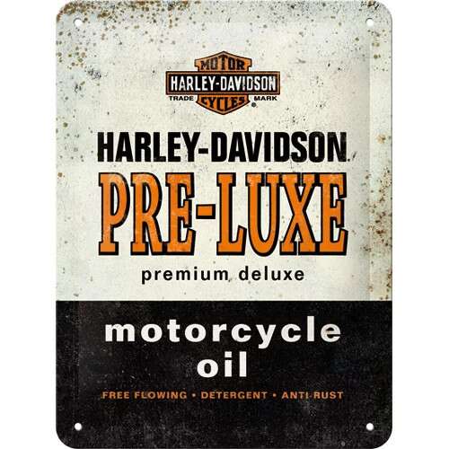 Harley-Davidson Pre-Luxe Motorkerékpár Olaj Fém Tábla - Fémtábla