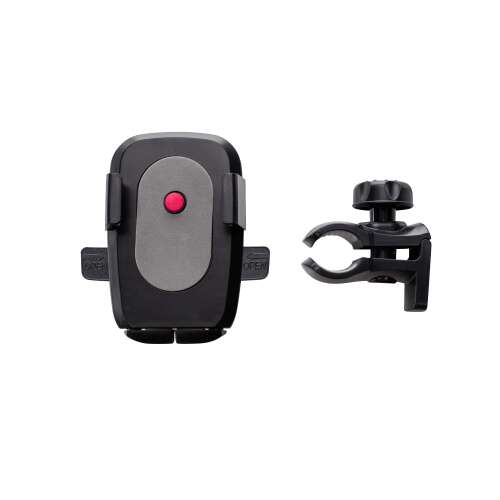 Zopa babakocsi telefontartó, fekete, 5,5-8 cm széles markolathoz, 360 fokos forgatás