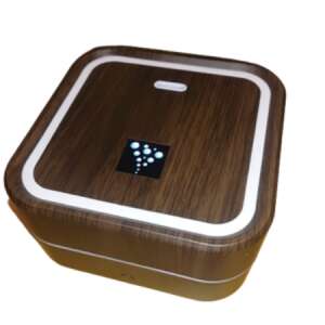 Design Aroma Diffúzor #barna, sötétbarna fa hatású, ultrahangos, 7 színű LED fény, USB-ről működik - Takarítás