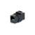 Equip 125579 Cat.6 Unshielded Keystone Inline Coupler, black, RJ45 jack, snap-in mounting