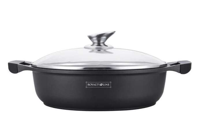 Royalty Line márvány bevonatú lapos lábas 28 cm - BR28ML