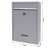 Pepita classic lockable galvanized steel mailbox in silver with dimensions
