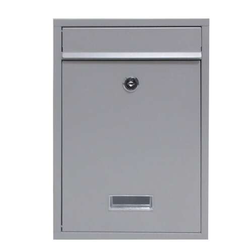 Pepita classic lockable galvanized steel mailbox in silver