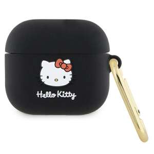 Hello Kitty HKA33DKHSK Airpods 3 tok fekete Szilikon 3D Kitty fej 3D Kitty fej 89322684 