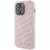 Seitenansicht des Karl Lagerfeld iPhone 15 Pro 6.1 Zoll rosa Hardcase mit gestepptem K-Muster