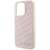 Karl Lagerfeld iPhone 15 Pro 6.1 Zoll rosa Hardcase mit gestepptem K-Muster