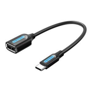 Vention USB-C - USB-A OTG adapter, fekete, 0.15m - Vention