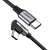 UGREEN US255 USB-C auf USB-C Winkelkabel, 3A, 60W, 0,5m, schwarz