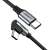 Kabel UGREEN US255 USB-C do USB-C pod kątem prostym, 3A, 60W, 0,5m, czarny