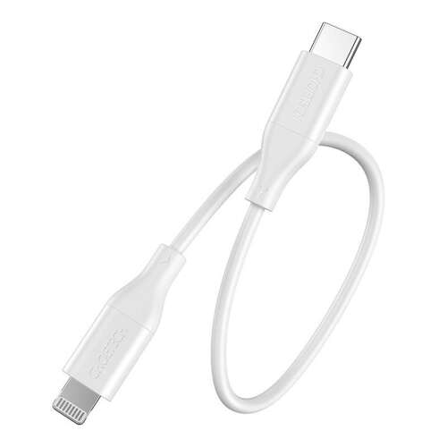 Choetech IP0040 USB-C és Lightning kábel, fehér, 1,2m
