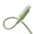 Close-up of the Baseus USB-C to USB-C fast charging cable, green, 100W power delivery
