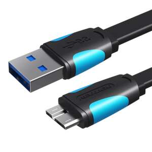 Vention VAS-A12-B025 USB 3.0 A-Micro-B kábel, 0,25m, fekete - Adatkábel