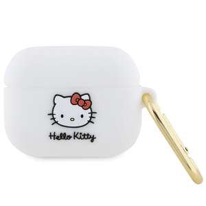 Hello Kitty HKAP3DKHSH Airpods Pro tok fehér szilikon 3D Kitty Head 3D Kitty fej 89332810 
