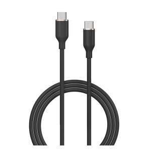 DEVIA JELLY Type-C - Type-C töltőkábel, 60W gyors töltés, 120cm, fekete - Adatkábel