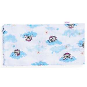 Babyland 1 db-os textil pelenka mackó és csillag mintával - Textil pelenka