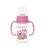 Baby Bruin 120ml polypropylene baby bottle with handles, pink color, elephant design