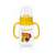 Baby Bruin 120ml polypropylene baby bottle with handles, yellow color, bear design